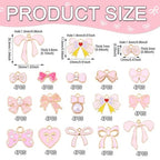 Craftdady Enamel Dangle Charms Pendant Food Animal Flower Cute Charms Colorful Metal Fruit Pendants Hang Ornament for Craft Bracelet Necklace Earring Key Chains Jewelry Making - color: Pink Bowknot