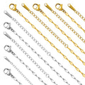 Jabogrii 20pcs Stainless Steel Necklace Chain for Jewelry Making Gold and Silver Lip Necklace Chain Bulk 18 Inches Jewelry for Women - color: Lip Chain