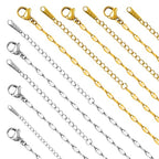 Jabogrii 20pcs Stainless Steel Necklace Chain for Jewelry Making Gold and Silver Lip Necklace Chain Bulk 18 Inches Jewelry for Women - color: Lip Chain