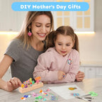 Auihiay 145 Pieces Shrink Plastic Sheet Kit Include 20 PCS Shrinky Paper with 125 PCS Keychains Accessories for Kids Creative Craft, Easter Mother Day Ornament - size: 145PCS