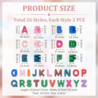 UNICRAFTALE 52Pcs 26 Styles Large Acrylic Alphabet Beads Colorful European Letters A-Z Spacer Slide Beads Blocks for Preschool Educational Learning Crafts Projects