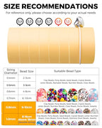 2 Rolls FIVEIZERO Elastic Bracelets String Cord, 0.8/1mm Round Crystal Elastic String for Bracelets Necklace Beading & Jewelry Making, White Transparent Stretch Bead Cord Thread - size: 0.8+1mm Round Crystal Clear (2 Pack)