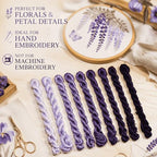 Natural 100% Silk Thread, Handmade Embroidery Thread Silk Floss 9 Colors 110m Each (74) - color: 74