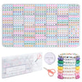 FZIIVQU 1120Pcs Acrylic Square Letter Bead, 6x6mm Letter Bead A-Z with Color Number Bead Color Love Cube Bead Jewelry Making, DIY Necklace, Key Chain, Friendship Bracelet