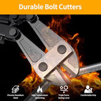 14 Inch Bolt Cutter, Heavy Duty Forged T8 Steel Blade Wire Cutters for Chains, Metal, Screws, Rivets & Fences, Ergonomic Rubber Grip Handle for Industrial Use & DIY Projects - size: 14 Inch