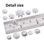 BronaGrand 100 Gram(About 180-350pcs) Bead Caps Metal Spacers Jewelry Findings Accessories for Bracelet Necklace Jewelry Making,Silver - color: Silver