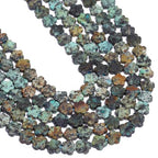 Songxi 60pcs 6mm African Turquoise Plum Blossom Natural Stone Beads for Jewelry Making, Smooth Loose Flower Shape Gemstone Beads for Bracelets Necklace Earrings Making Supplies ﻿ - color: African Turquoise