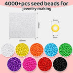 IOOLEEM White Glass Beads, 4000+pcs 3mm, for Jewelry & Bracelets - color: White, size: 3mm / 4000pcs