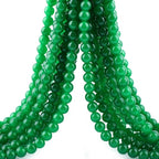 Natural Genuine Stones DIY Tiger Eye Round Spacers 4mm 200pcs Beading Loose Gemstone Hole Size 1mm Charm Smooth Beads for Bracelets Necklaces Earrings (Green Jade 4mm) - color: Green Jade, size: 4mm
