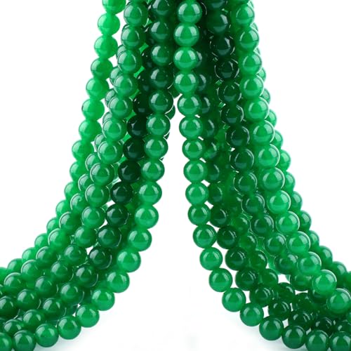Natural Genuine Stones DIY Tiger Eye Round Spacers 4mm 200pcs Beading Loose Gemstone Hole Size 1mm Charm Smooth Beads for Bracelets Necklaces Earrings (Green Jade 4mm) - color: Green Jade, size: 4mm