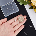 Beebeecraft 10Pcs/Box Small Pinch Bails Clasp 925 Sterling Silver Ice Pick Pinch Bails Dangle Charms Pendant Connector 12x5mm for Necklace Jewelry Making - color: Silver#3