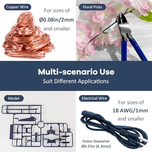 Wire's Cutting Side Cutting Pliers - Diagonals Cuting Pliers, Flushes Cutters's, Small Wire's Cutterr for Crafting, Side Cutterr for Crafting, Jewelry, Soft Copper Wire, Floral. etc. (6 inch)