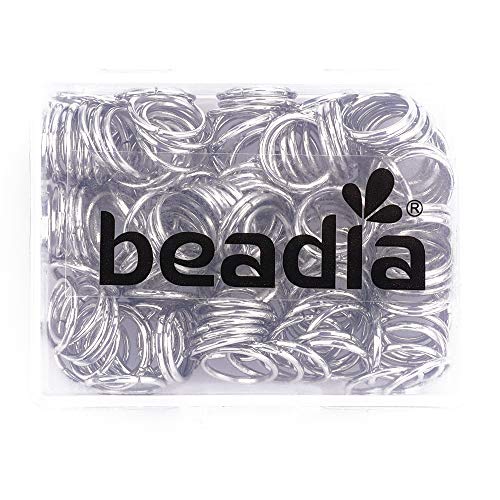 BEADIA Open Jump Rings Platinum 0.9x10mm 200pcs for DIY Jewelry Making Supplies - color: Platinum, size: 0.9*10mm