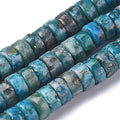 Craftdady 354pcs Heishi Coin Natural African Pyrite Gemstone Beads Flat Round Disc Energy Healing Crystal Stone Loose Beads 4mm for Jewelry Bracelet Necklace Earring, Dark Cyan - color: African Pyrite, Dark Cyan, size: 4mm
