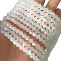 200 Pcs Matte Crystal Glass Beads Mermaid Aurora Beads with Hole Jewelry Making Crafts DIY 6mm - size: 6mm