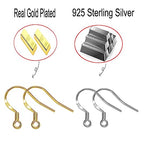 Gold Earring Hooks 80 PCS/40 Pairs, Ear Wires Fish Hooks, 240pcs Hypo-allergenic Jewelry Findings Parts with Jump Rings and Clear Silicone Earring Backs Stoppers for DIY Jewelry Making (14K Gold) - color: Small 14K Gold