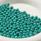 8mm Turquoise Beads 190pcs Natural Stone Gemstone Bead Round Loose Beads for DIY Crafts Bracelet Necklace Earrings Jewelry Making (Green) - color: green