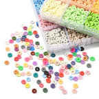 Echoed Elegance Clay Beads 2 Boxes Bracelet Making Kit, 7448 pcs Beads for Jewelry Making, Round Letter Beads with Charm and Elastic Strings, Friendship Bracelets Holiday Gifts for Girls Adults - color: Clay Beads Kit (2 Boxes with Accessories)-about 7448