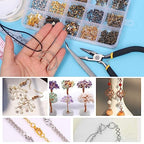 Glarks 1465Pcs Jewelry Making Kit, Jewelry Making Supplies Kit Includes Jewelry Pliers Tools, Jewelry Findings for Jewelry Making and Repair - size: 1465pcs