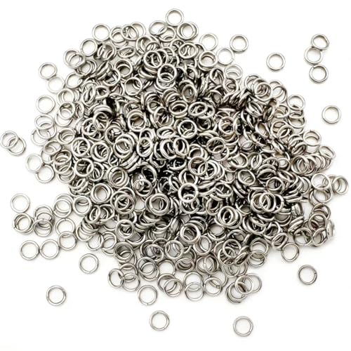 600 Pcs 304 Stainless Steel Jump Rings,6MM Open/Close O Rings,Loop Contactors for Jewelry Making,DIY Crafts, Industrial Repair 1MM Thickness (18 Gauge) - size: 6MM