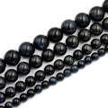 AD Beads Natural Tiger's Eye Gemstone Smooth Round Beads 7.5" Strand (8mm, Montana) - color: Montana, size: 8mm