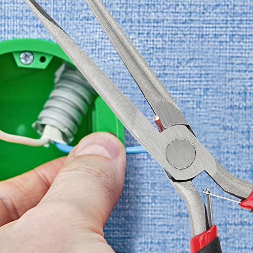 10 PCS 6 Inch Extra Long Needle Nose Pliers, Mini Precision Jewelry Pliers with Comfort Grip, Needle Nose Pliers for Jewelry Making, Repair, Crafts - size: 6 Inch 10 PCS