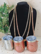 – (Silver, Gold or Bronze Chain Design The most unique, fashionable and functional product in beverage accessories - color: Silver