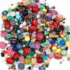 50g Assorted Czech Glass Beads – Approximately 83-100 Beads Firepolished, Pressed, Picasso, Seed Bead, Table Cut Mix - Premium Beads - Ideal for Jewelry Designers, Beaders & Crafters
