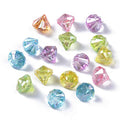 DanLingJewelry 900Pcs Random Color Faceted Acrylic Beads Diamond Shaped Loose Spacer Beads for DIY Bracelet Necklace Earring Crafting - color: 900pcs - Random Diamond