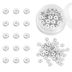 BEADIA Silver Plated Roudelle Spacer Beads 5x2mm 50pcs for Jewelry Making Findings Non Tarnish - color: Silver, size: 5x2mm Roudelle