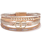 FANCY SHINY Mothers Day Gifts Boho Leather Wrap Bracelet Stackable Infinity Chunky Cuff Bracelets Western Hippie Outfits Jewelry Valentine Gifts for Women - color: Snakeskin Gold