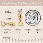 OHINGLT Strong Magnetic Necklace Clasps and Closures,Gold and Silver Plated Jewelry Clasps Converters for Bracelet Necklaces Chain - color: 12Pcs | Gold & Silver