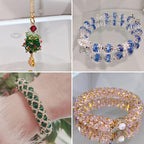 1000PCS 4mm Round Crystal Glass Beads Faceted Spacer Beads Bulk for Jewelry Making Bracelets Necklace Earring Pendants Craft (White) - color: White AB, size: 4mm
