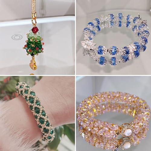 1000PCS 4mm Round Crystal Glass Beads Faceted Spacer Beads Bulk for Jewelry Making Bracelets Necklace Earring Pendants Craft (Light Pink) - color: Light pink, size: 4mm