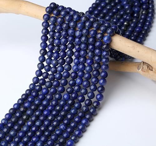 Lapis Lazuli Beads 100Pcs 8mm Blue Beads Loose DIY Round Stone Bead for Bracelet Necklace Earrings Making - color: A-Lapis Lazuli, size: 100pcs