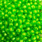 400pcs Faceted Square Transparent 8mm Green Glass-like Resin/Plastic Cube Beads with White Ball Inside for Jewelry Making - color: Green