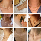 YOUBEIYEE 10pcs Charming Paperclip Necklace Chain Kit Gold Plated Stainless Steel Link Chain Necklace Paper Clip Necklace Bulk - color: Gold, size: 20inch (4x12mm)
