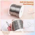 cridoz 20 Gauge Stainless Steel Wire for Jewelry Making, Baling Wire for Craft and Jewelry Making - size: 20 Gauge