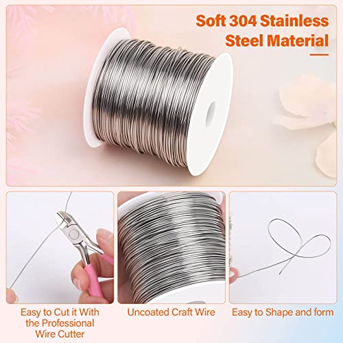 cridoz 20 Gauge Stainless Steel Wire for Jewelry Making, Baling Wire for Craft and Jewelry Making - size: 20 Gauge
