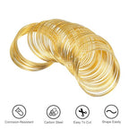 PATIKIL 100 Loops Memory Wire, 1pcs 1mm 18 Gauge Jewelry Wire Craft Wire Memory Steel Wire for Jewelry Making Bracelets Beading DIY Crafts, Golden - color: Golden