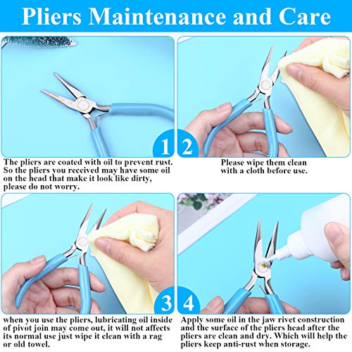 shynek 4pcs Jewelry Pliers Tools Kit for Crafts, Wire Wrapping, Jewelry Making Supplies - style: Set of 4
