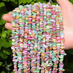 400pcs Pastel Shell Chip Beads 5-8mm Pre-drilled Freeform Loose Gemstone Healing Beads for DIY Jewelry Making Ring Earrings Necklace Bracelet Art Crafts - color: Pastel Shell