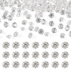 FASHEWELRY 500Pcs 1.5mm Cubic Zirconia Cabochons Tiny Rhinestone Clear Pointed Back Faceted Crystal Diamante Gems for Nail Art Craft Replacing Jewelry Grade AAA - color: Clear, size: 1.5mm