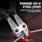 GRENPRO 24” Bolt Cutter, CRV Chrome Vanadium Steel Blade, Yellow & Black Non-Slip Handle, Professional Heavy-Duty Cutter - style: 24" Bolt Cutter