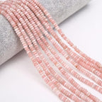2 Strands (300PCs) Natural Pink Opal Rondelle Beads, 2 * 4mm Gemstone Loose Spacer Abacus Disk Beads for DIY Bracelet Necklace Earrings Jewelry Making, Craft Supplies Beading Kit - color: Pink Opal, size: 2*4MM