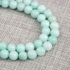 120PCS 6MM Natural Stone Amazonite Chalcedony Loose Beads for Jewelry Making DIY Bracelet Necklace 2 Strands - color: Amazonite Chalcedony, size: 6mm (2 strands)