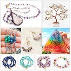 500 pcs Natural Chip Stone Beads, Howlite 5-8 mm Irregular Gemstones Healing Crystal Loose Rocks Bead Hole Drilled for Jewelry Making Bracelet - color: Howlite