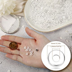 DECYOOL Spacer Beads, 1500pcs 6mm Flat Round Spacers for Jewelry Making, Rondelle Beads for DIY Bracelet Necklace Earring Craft, Silver - color: Silver