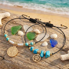 Christian Cross Jesus Pendant Charm Gold Rope String Beaded Bracelets Stack Set for Women,Handmade Bohemian Colorful Adjustable Jewelry,God Lucky Protection Friendship Gift - color: Turquoise