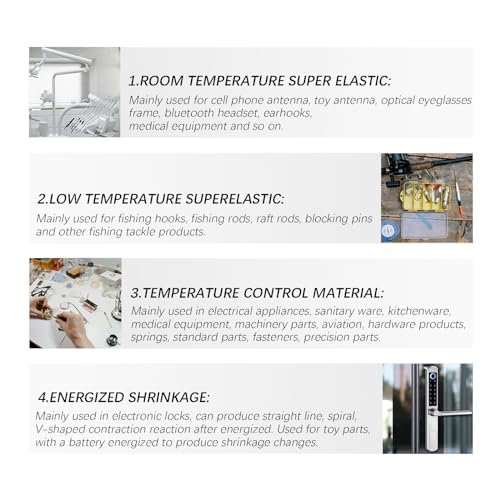 Nitinol Shape Memory Wire 0.15mm x 16.4ft Silver Super Elastic Nitinol Wire Pre-Trained Straight, High Flexibility, Corrosion-Resistant NiTi for Robotics, Science Kits & DIY Projects - size: 0.15mmx5m (0.0059"x16.4ft), style: Silver